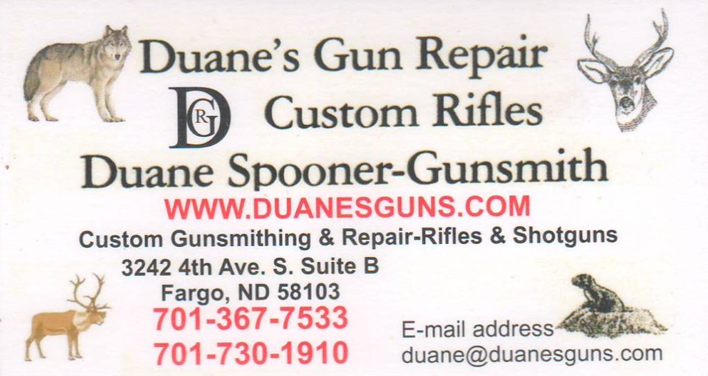 GSLT Cards Duanes Custom Rifles Gun Shop Guide